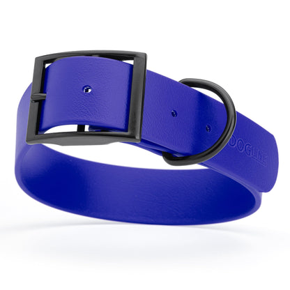 BioThane Waterproof Dog Collar - XS: L 9"-12" x W 1/2" - Black OR Brass Hardware