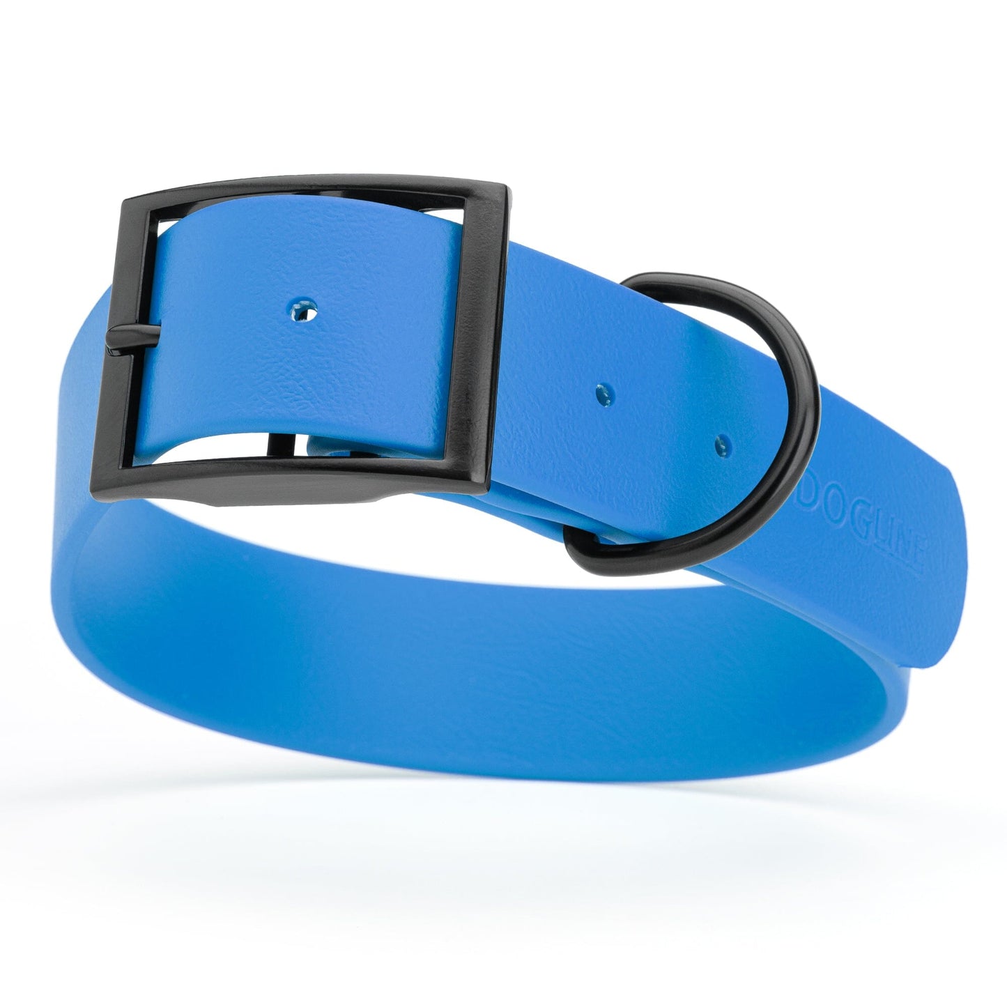 BioThane Waterproof Dog Collar - XS: L 12"-15" x W 5/8" - Black OR Brass Hardware
