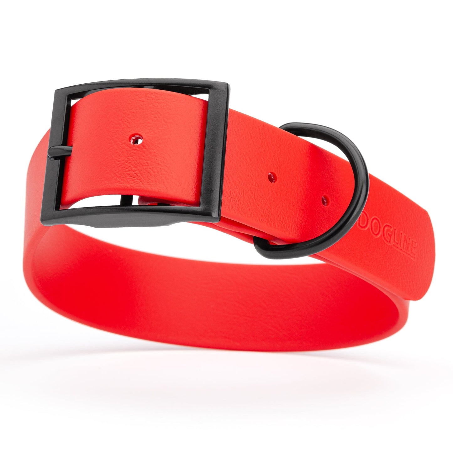 BioThane Waterproof Dog Collar - XS: L 9"-12" x W 1/2" - Black OR Brass Hardware