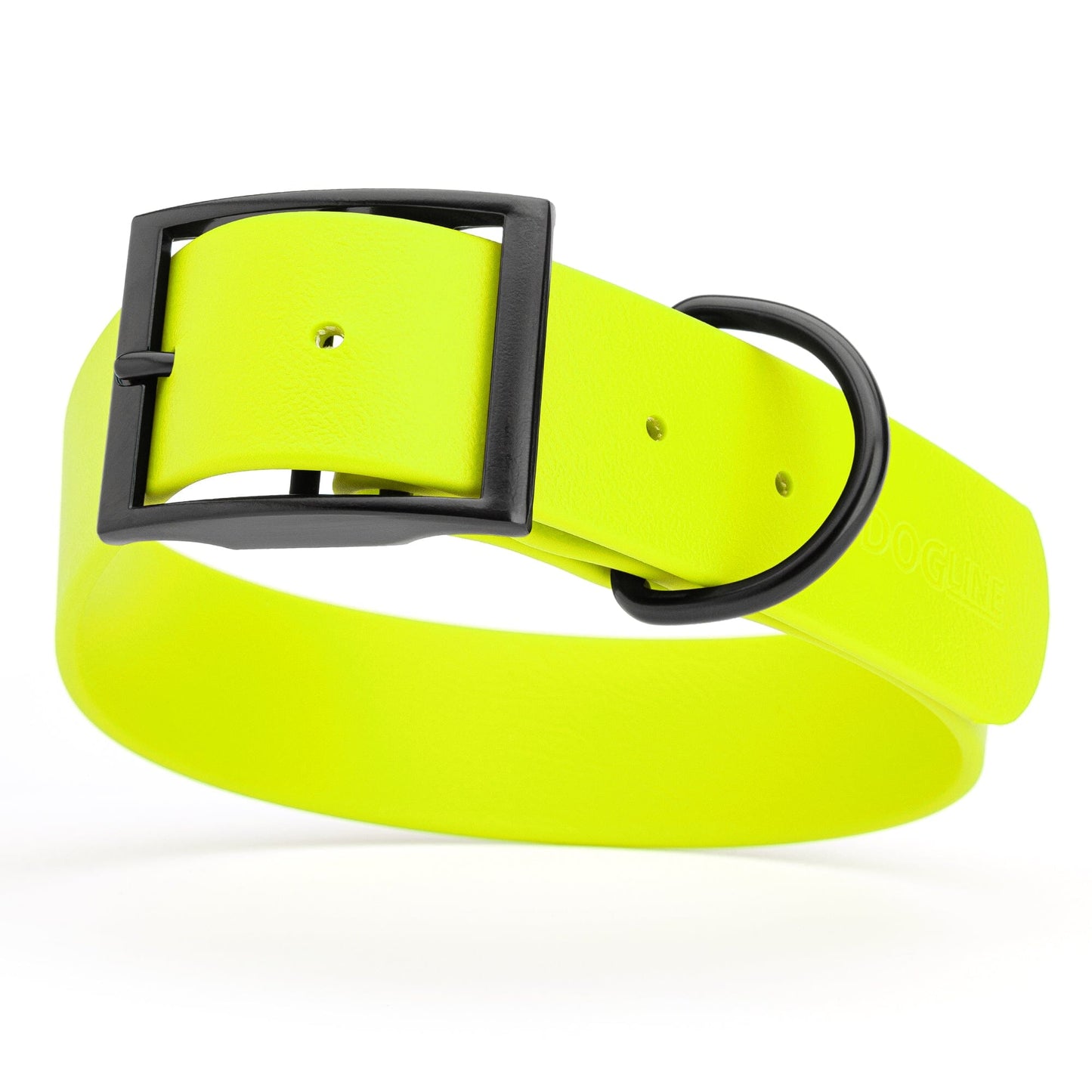 BioThane Waterproof Dog Collar - XS: L 9"-12" x W 1/2" - Black OR Brass Hardware