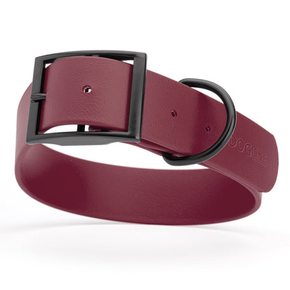 BioThane Waterproof Dog Collar - XS: L 9"-12" x W 1/2" - Black OR Brass Hardware