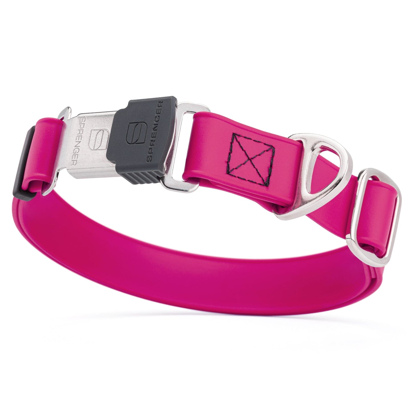Sprenger BioThane Waterproof Dog Collar with Stainless Steel ClicLock Quick Release Buckle