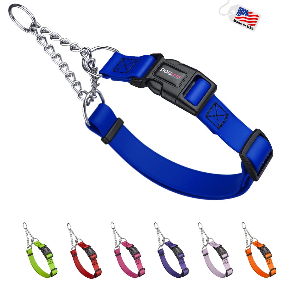 Biothane Adjustable Martingale Collar with Quick Release Buckle