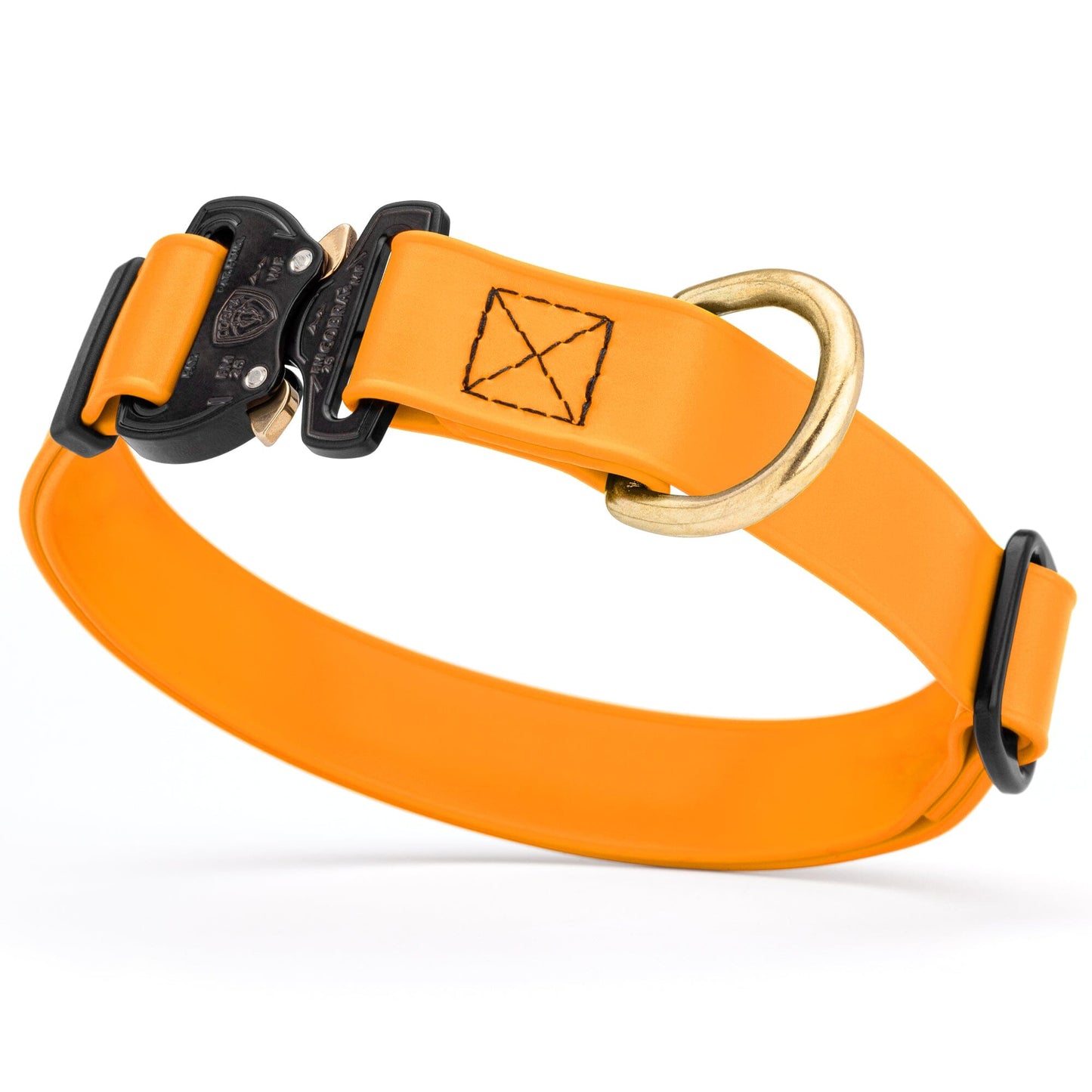 Viper BioThane Dog Collar with Cobra Metal Buckle – Odor Resistant and Waterproof