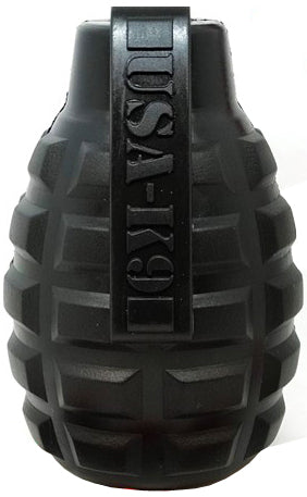 Grenade Shaped eDispenser Durable Dog Chew Toy & Treat Dispenser - Army Green