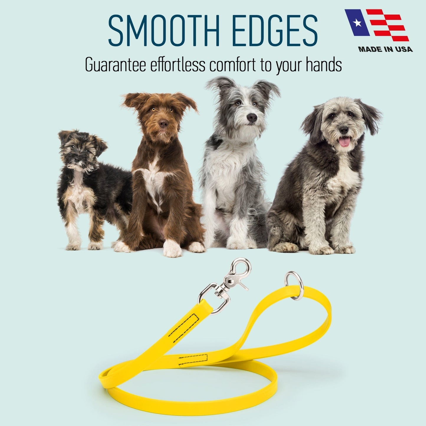 Biothane Dog Leash with Nickel Scissor Snap – 4 FT and 6 FT