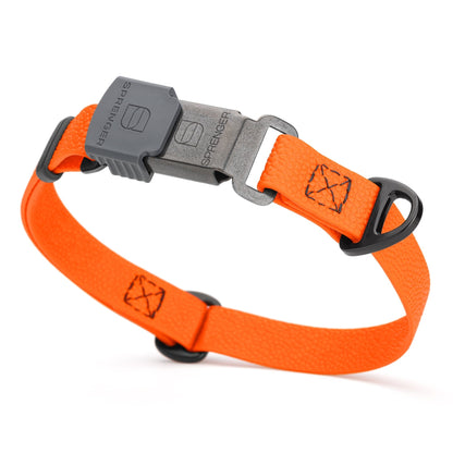 Dogline Pebble Emboss Biothane Dog Collar with Herm Sprenger Stainless Steel ClicLock Buckle