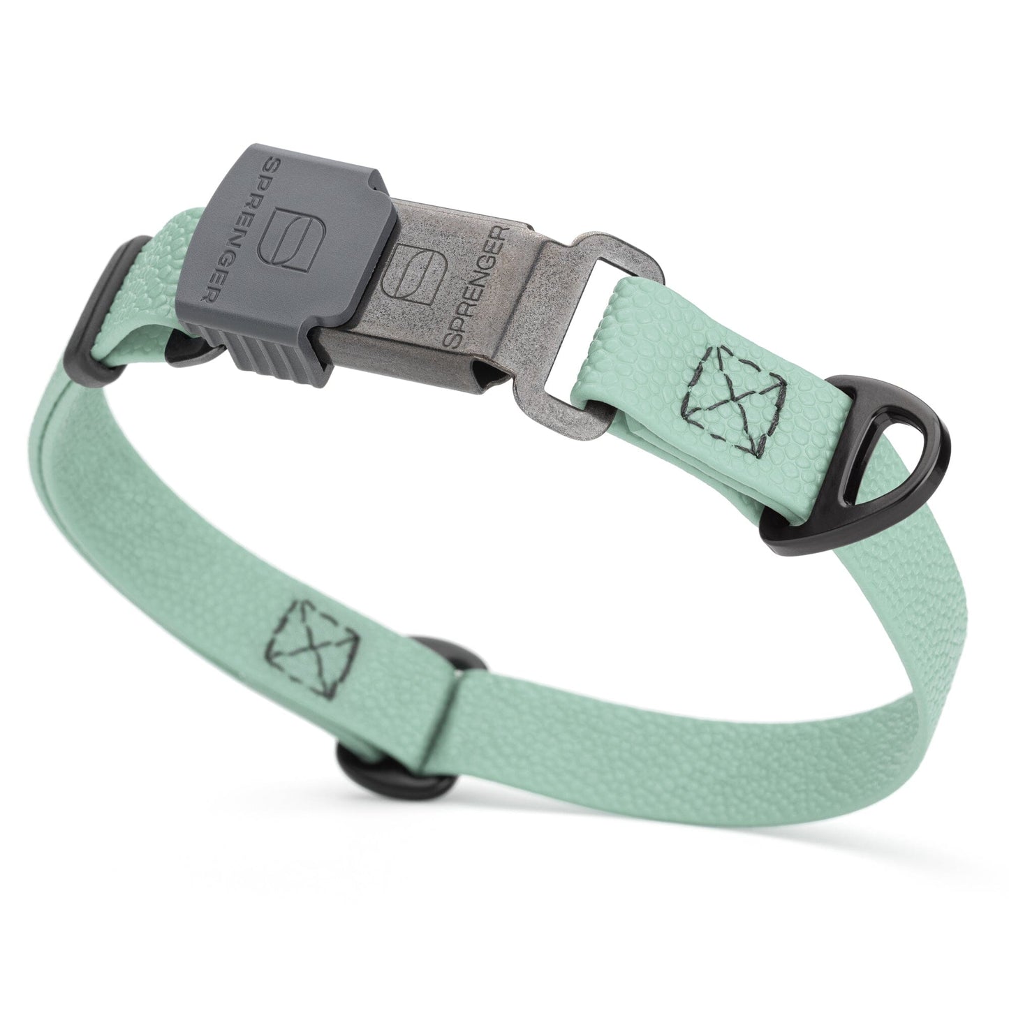 Dogline Pebble Emboss Biothane Dog Collar with Herm Sprenger Stainless Steel ClicLock Buckle
