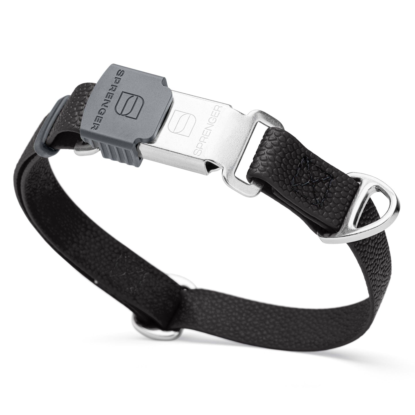 Dogline Pebble Emboss Biothane Dog Collar with Herm Sprenger Stainless Steel ClicLock Buckle