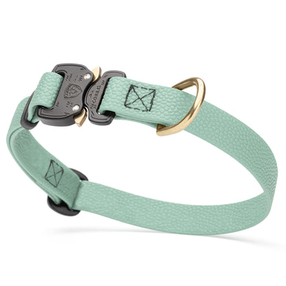 Dogline Pebble Emboss BioThane Dog Collar with Heavy Duty Cobra Buckle