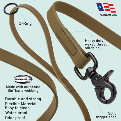 Biothane Dog Leash with Black Scissor Snap