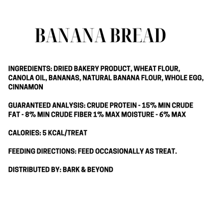 Bark & Beyond Banana Bread Crunchy Dog Treats 8 oz