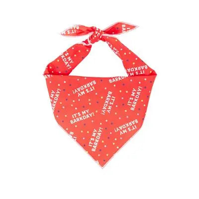 Barkday Bandana | Birthday Dog Bandana | Red Bandana Hunter K9