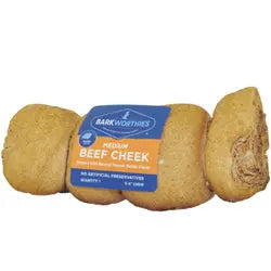 Barkworthies Dog Grain Free Beef Cheek Dipped Peanut Butter Large Barkworthies