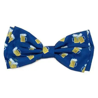 Beer Cheers Bow Dog Tie.