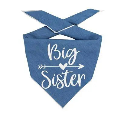 Big Sister Denim Dog Bandana.