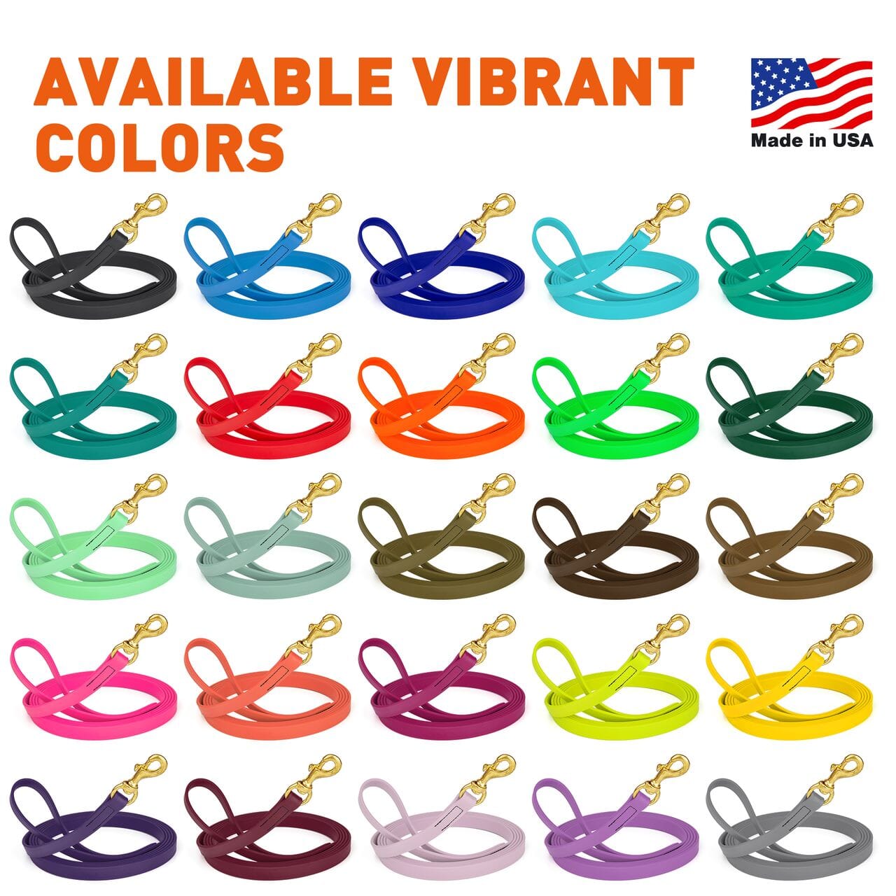 Biothane Working Dog Lead 20ft - Long Line Collection