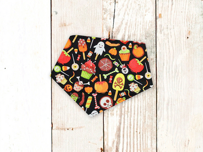 "Black Halloween Candy" Dog Bandana