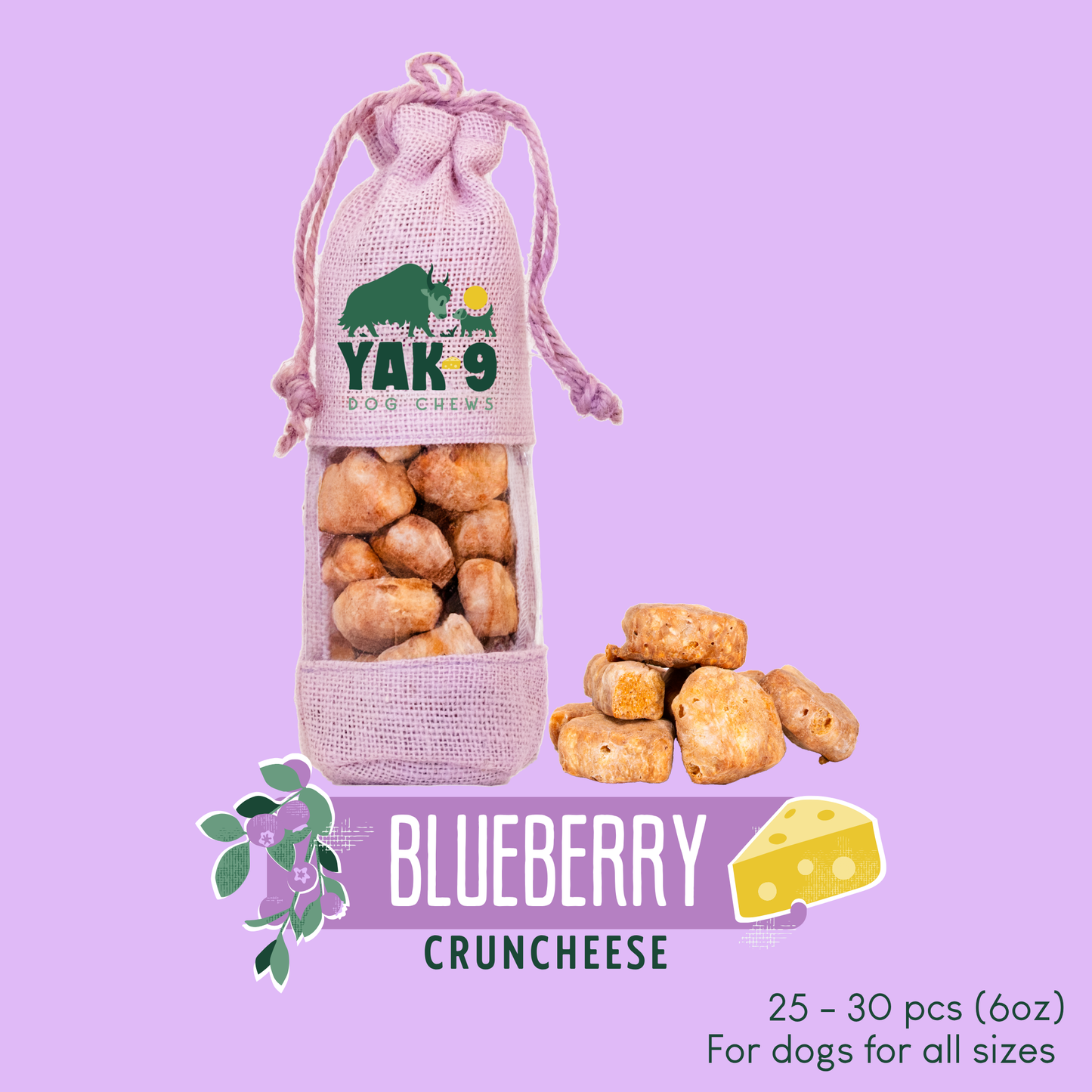 Blueberry Cheese Chews for Dogs