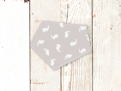 "Bunnies on Grey" Easter Dog Bandana