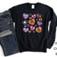 Halloween Candy Hearts & Dog Paws Crewneck Sweatshirt