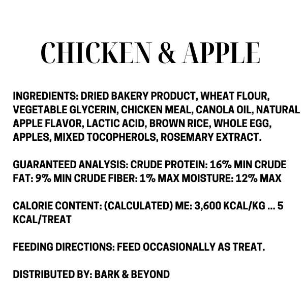 Bark & Beyond Chicken & Apple Dog Treats 8 oz