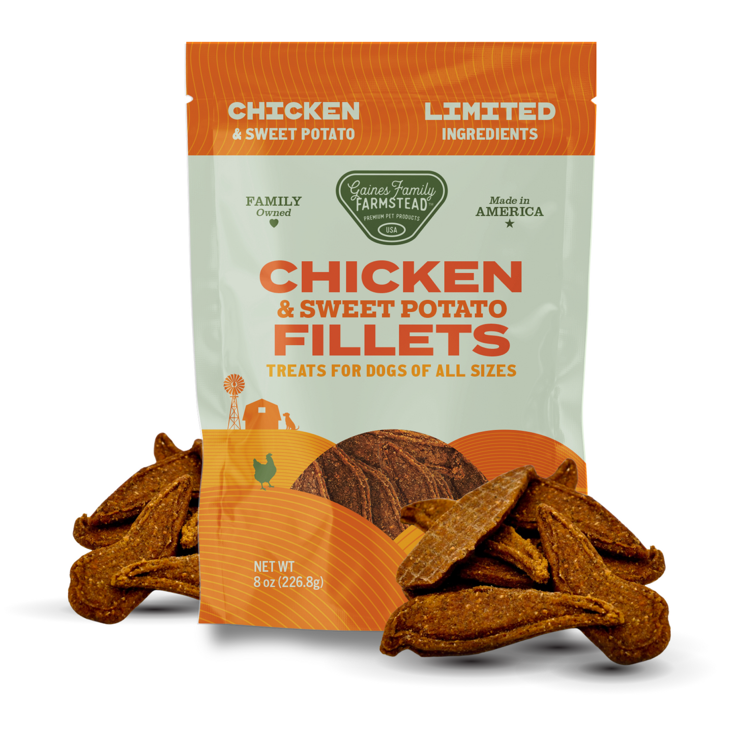 Chicken and Sweet Potato Fillets Dog Treats