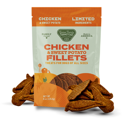Chicken and Sweet Potato Fillets Dog Treats