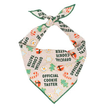 Christmas Bandana | XMAS Bandana | Holiday Bandana | Official cookie taster Hunter K9