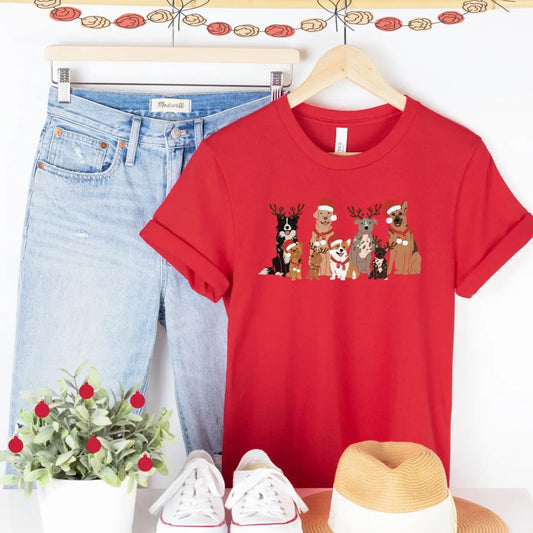 Christmas Dogs Holiday T-Shirt Hunter K9
