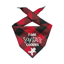 Christmas I ate Santa's Cookies Plaid Reversible Dog Bandana Hunter K9