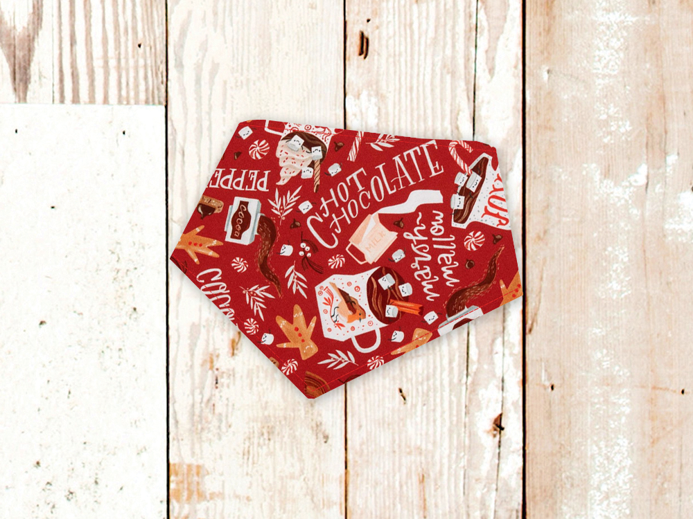 "Christmas Hot Chocolate" Dog Bandana