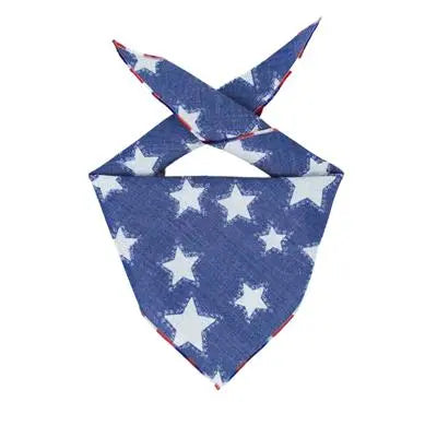 Classic Denim with Distressed Stars Patriotic Dog Bandana Hunter K9