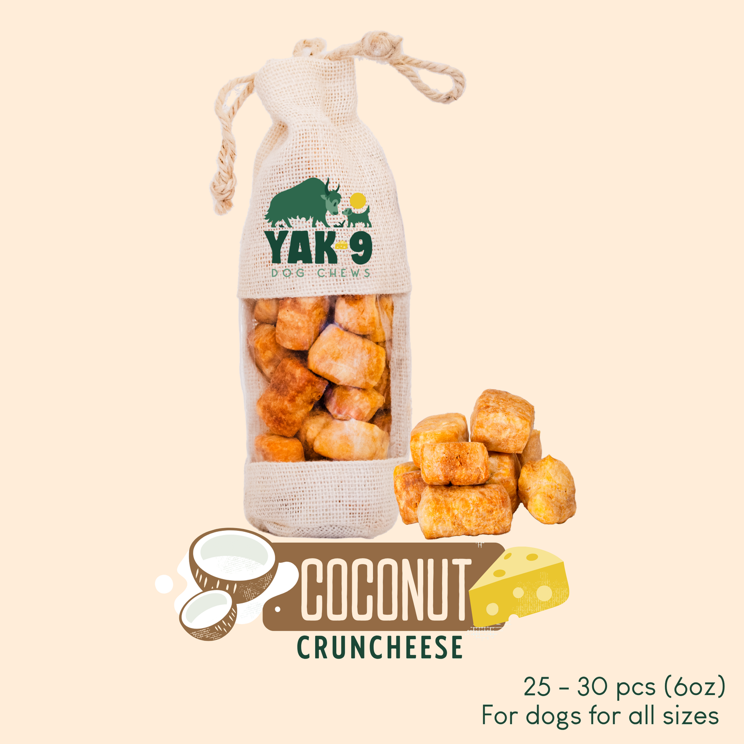 Coconut Cheese Chews for Dogs