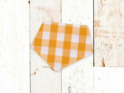 "Easter Yellow Check" Dog Bandana