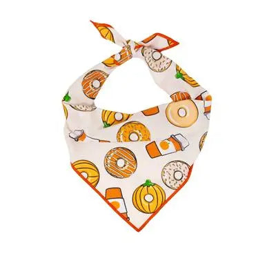 Fall Pumpkin and Donuts Dog Bandana Hunter K9