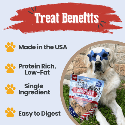 Americana Chicken Chips for Dogs | Celebrate with USA-made Dog Treats