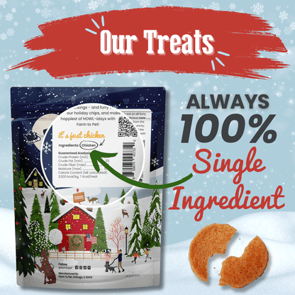 Holiday Chips Dog Treats - Chicken & Turkey 12oz