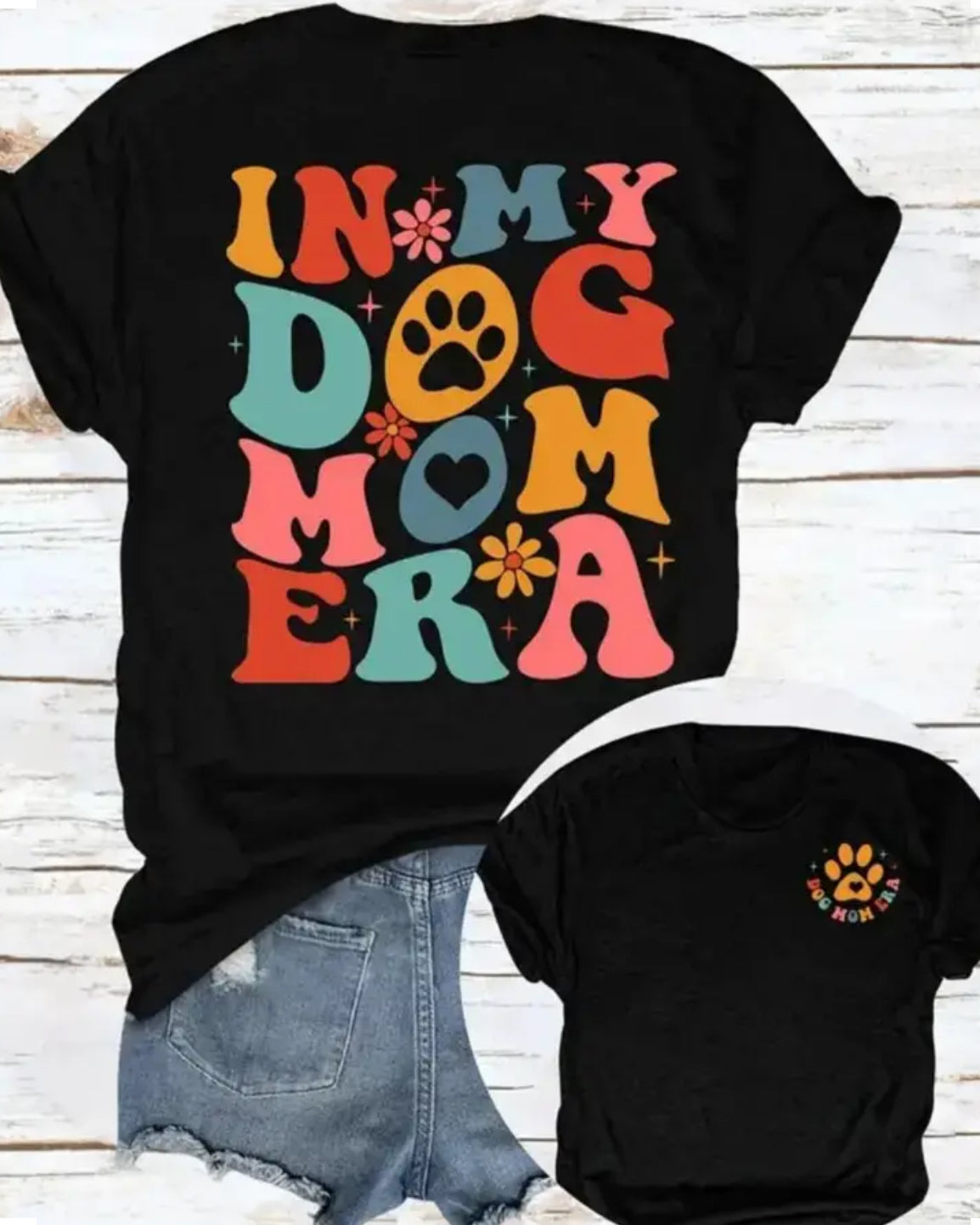 In My Dog Mom Era Retro Tee - XL