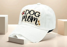 Dog Mom Paw & Bone Vintage Distressed Baseball Hat