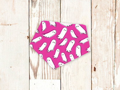 "Fuchsia Ghosts" Halloween Dog Bandana