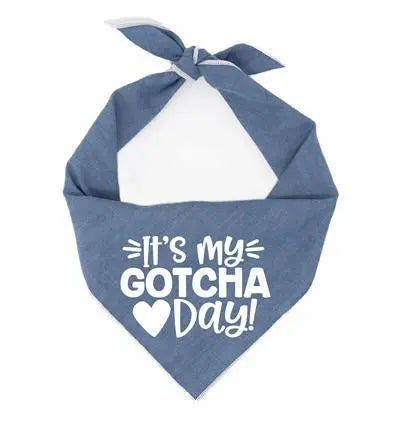 Gotcha Day Denim Dog Bandana - Bark & Beyond