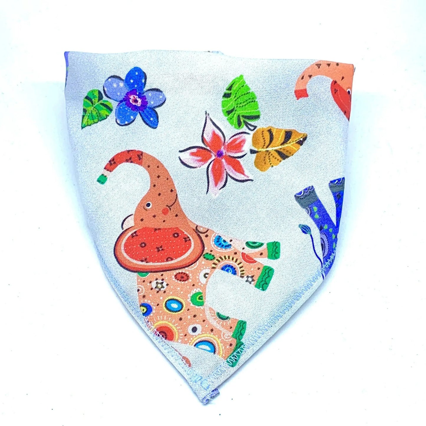 Gray Elephant Dog Bandana, Large.