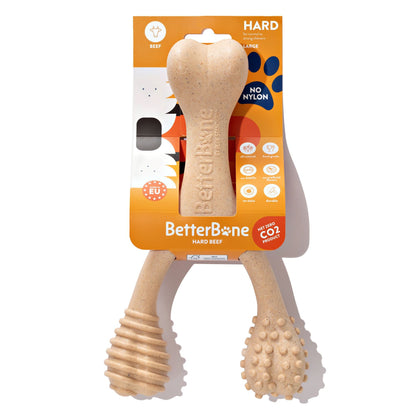 Large BetterBone HARD beef dog chew toy from BetterBone All Natural Eco-Friendly Dog Chews & Bones, designed for durable dog chewing.