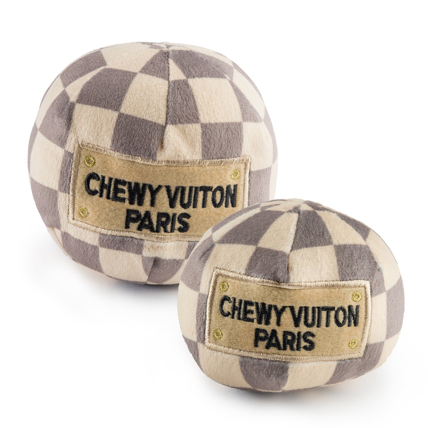 Tan Checker Chewy Vuiton Ball