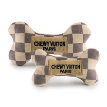 Tan Checker Chewy Vuiton Bone Toy