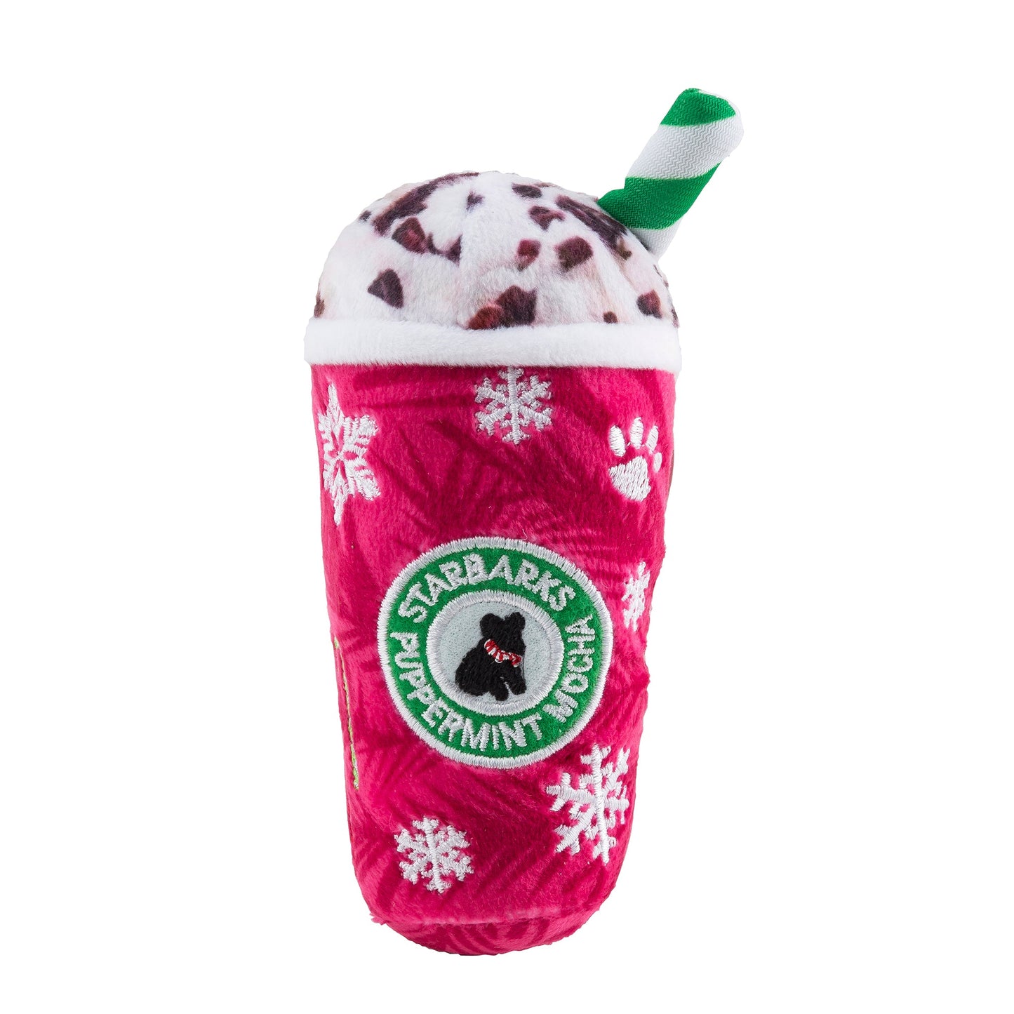 Starbarks Puppermint Mocha Christmas Holiday Plush Dog Toy