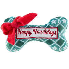 Green Stars Bone - Happy Howlidays Christmas Holiday Plush Dog Toy