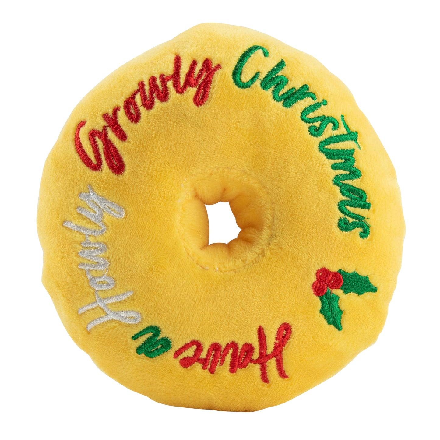 Puppermint Donut Holiday Christmas Plush Dog Toy