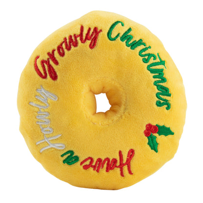 Puppermint Donut Holiday Christmas Plush Dog Toy